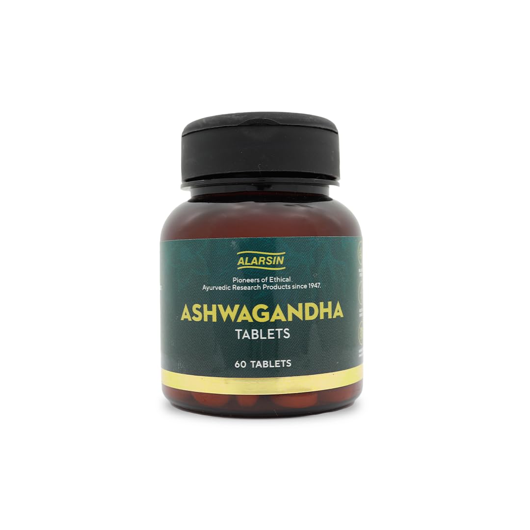 Alarsin Ashwagandha Tablets (60) | Herbal Supplement, Energy Boosting, Stress Relief, Adult Unisex Use