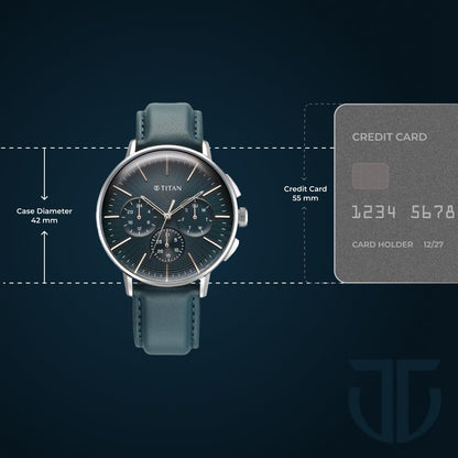 Titan Analog Silver White Dial Men's Watch-90200SL03- image 2