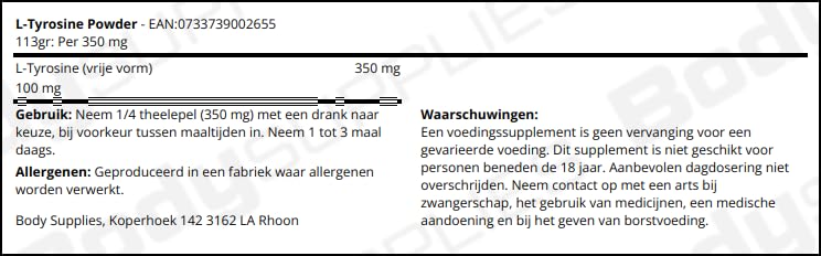 Now Foods L-Tyrosine Powder 4 oz- image 3