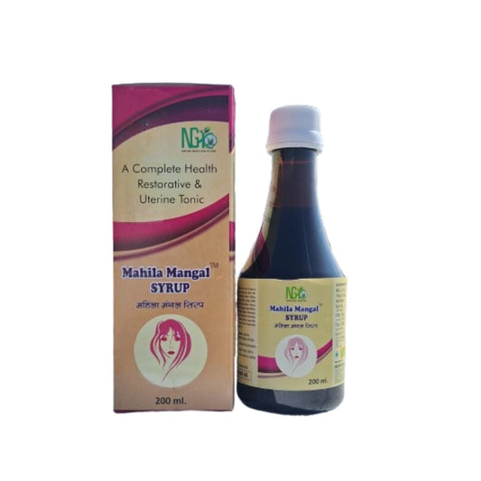 Nature Grace Health Care Mahila Mangal Syrup for Ayurvedic Uterine Tonic | Herbal Supplement for Hormonal Balance | Irregular Periods, PCOS/PCOD Women Herbal Tonic- 200ml, Pack of 1