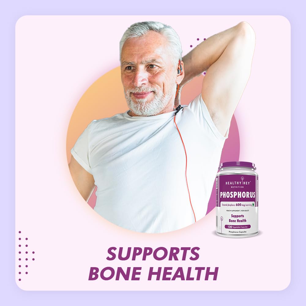 HealthyHey Nutrition Phosphorus - Support Bone Health -120 Veg. Capsules