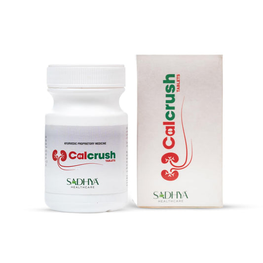 Calcrush Tablets | Ayurvedic Kidney Stone Support Tablets | Renal Calculi + Urethral Calculi Support | Supports Stone Management + Smooth Urine Flow + Urinary Comfort | Varun Chhal, Pashanbhed, Punarnava, Rasayan Churna, Chandraprabha Vati | 30 Tablets