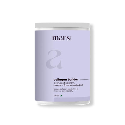 mars by GHC Plant Based Collagen Powder With Biotin, Vitamin C, Rose Petals and Sea Buckthorn, Helps in Glowing Skin and Hair Growth, 100% Vegan (Pack of 250 g)