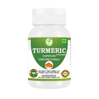 Morsan Healthcare TURMERIC Capsules – 60 Veg Capsules | Pure Turmeric Root Extract (Curcuma longa) | Natural Plant-Based Herbal Supplement | Pack of 1