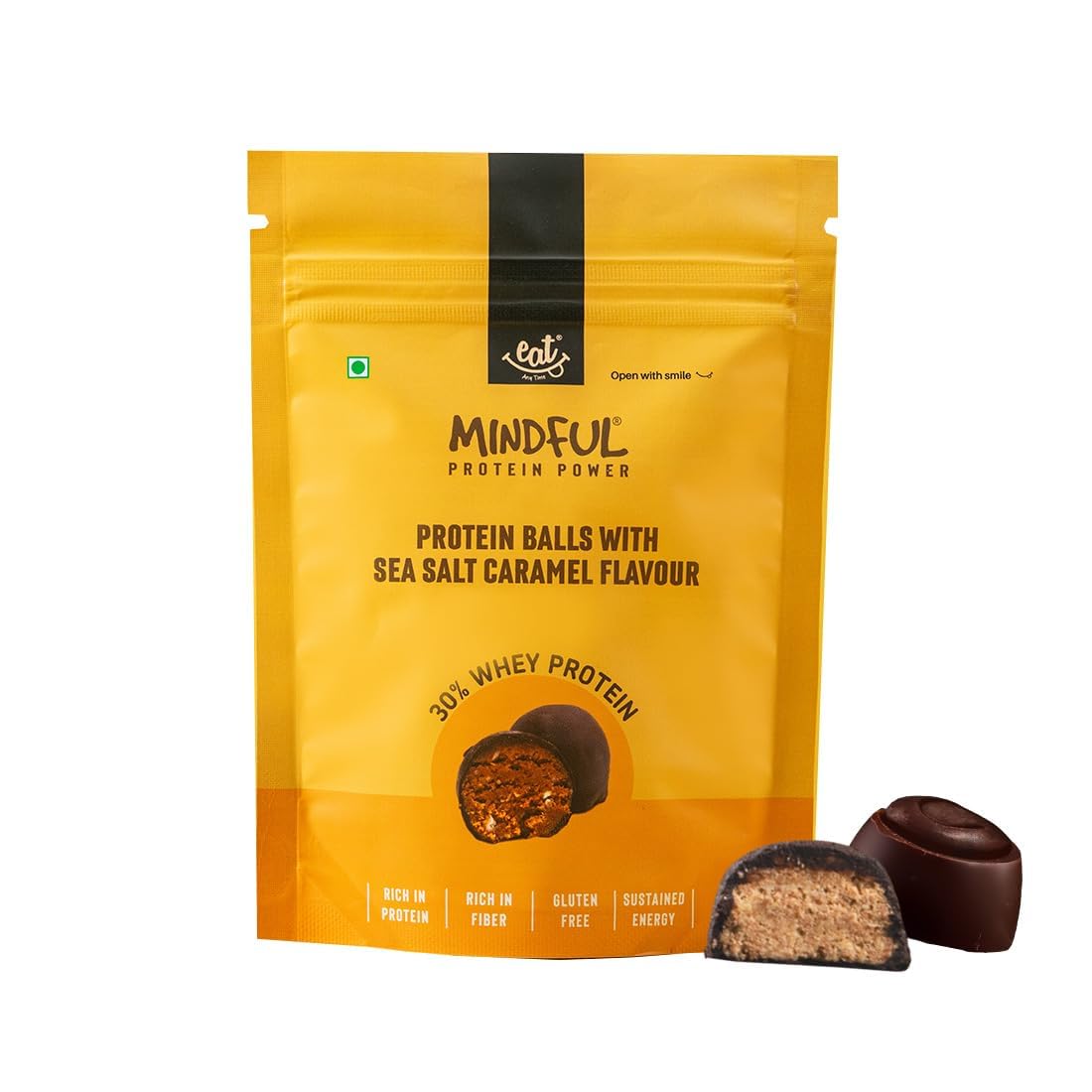 Eat Anytime Sea Salt Caramel Protein Balls | 30% Whey Protein | Rich in Protein