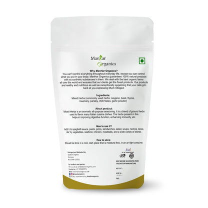 ManHar Organics Mixed Herbs Seasoning 1KG - Perfect for Soups, Salads, and Roasted Dishes | Non-GMO, Flavorful Herb Blend | Natural Blend of Thyme, Oregano, Basil, and More | Pizza Pasta Seasoning |