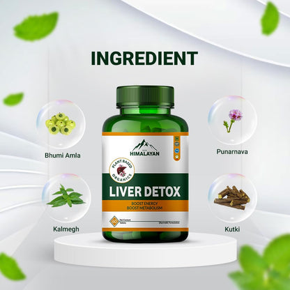 Divya Himalayan Plant-Based Liver Detox Supplement, 60 Tablets, Vegan, Non-GMO, Gluten-Free, Herbal Liver Support Formula