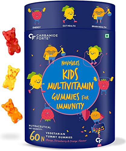 Carbamide Forte Multivitamin for Kids & Adults with Superfoods | Multivitamin Gummies for Kids Packed with 20 Nutrients | 60 Gummy Bears