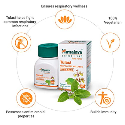 Himalaya Wellness Pure Herbs Tulasi Respiratory Wellness | Holy Basil |- image 4