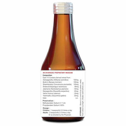 SYMCOX Brainosym Syrup Ayurvedic Brain Tonic | Enriched with Shankhpushpi, Brahmi, Ashwagandha, Shatavari & many more herbs. 100ml syrup Bottle(Pack of 1)