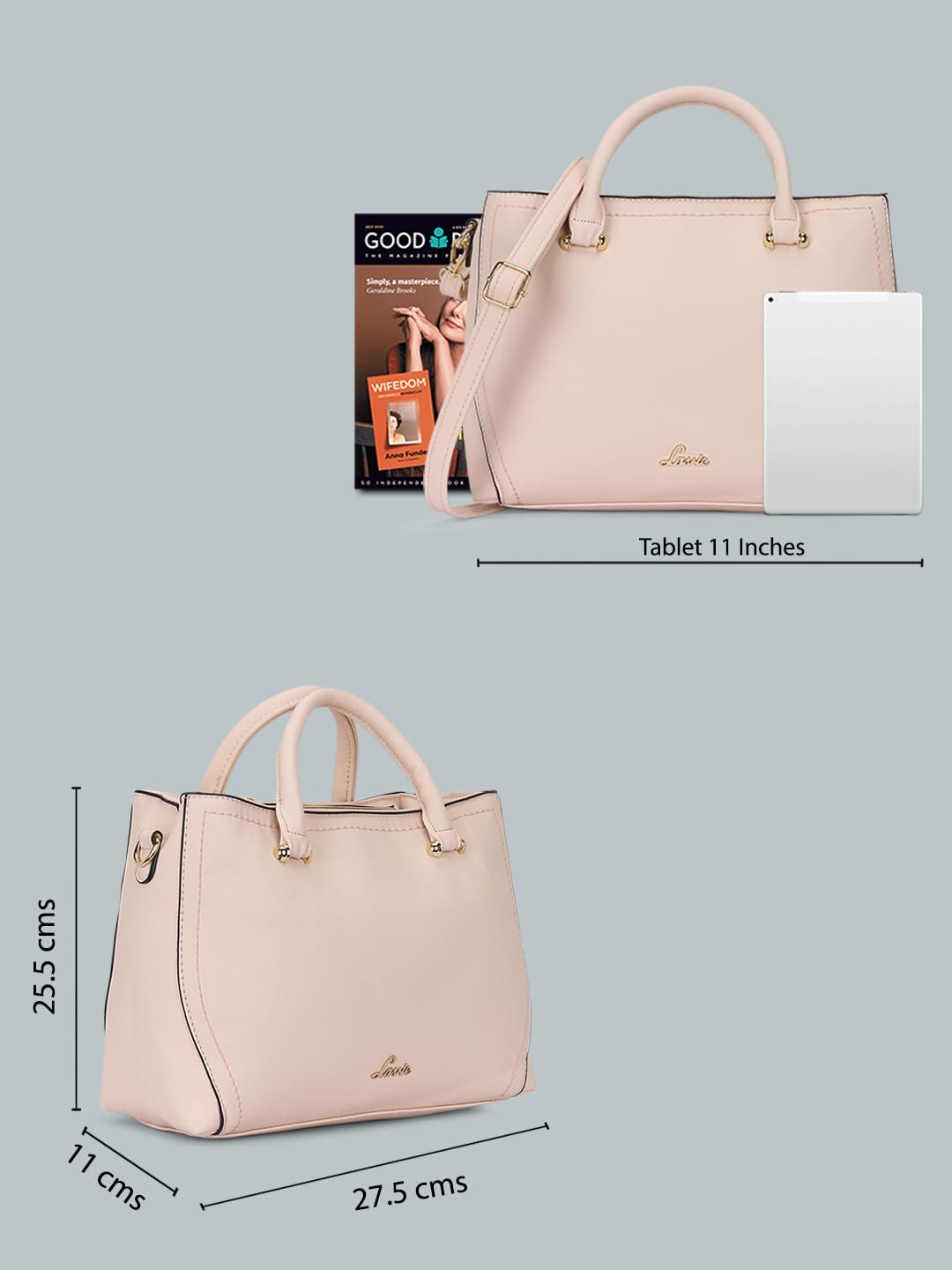 Lavie Omnia Medium Satchel Women's Handbag, Pink