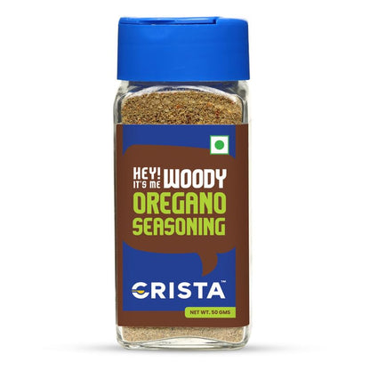 CRISTA Woody Oregano Seasoning | Fresh | Aromatic | Premium Spices & Herbs Blend | Vegan | Trans Fat Free | Cholesterol Free | Zero added Colours, Fillers, Additives & Preservatives | 50 gms