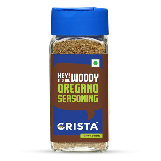 CRISTA Woody Oregano Seasoning | Fresh | Aromatic | Premium Spices & Herbs Blend | Vegan | Trans Fat Free | Cholesterol Free | Zero added Colours, Fillers, Additives & Preservatives | 50 gms
