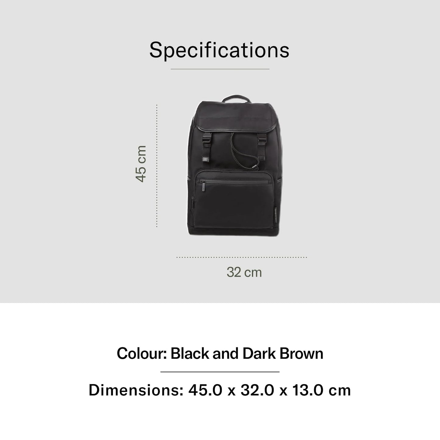Samsonite Red Ellewood Flap Backpack 32 Cms Brown Nylon Premium Casual Daypacks for Travel Vol -26 litres 15.6"laptop compartment