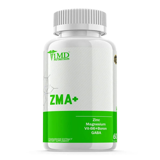 1MD NUTRITION ZMA+ - Support Lean Muscle, Strength & Better Sleep - 60 Tablets