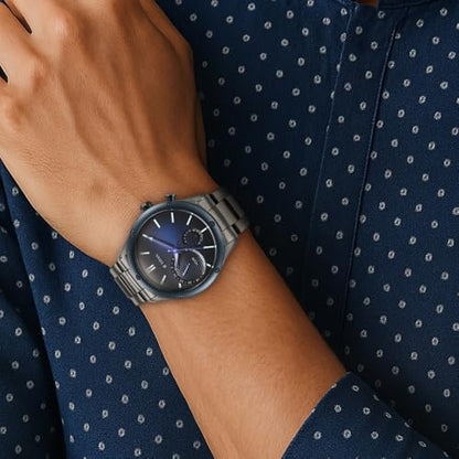 Titan Regalia Stellar Quartz Multifunction Blue Dial Stainless Steel St- image 3