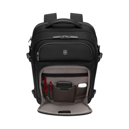 Victorinox Swiss Designed Werks Traveler 7.0, Boarding Bag, Backpack With 15.6 Inch Laptop and 11 Inch Tablet Compartment, Black, 653650