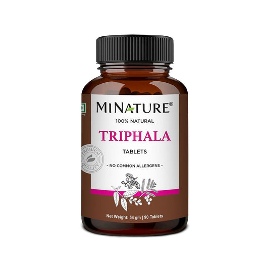 mi nature Triphala Tablets Supplement With Amla, Haritaki & Bibhitaki| 500mg x 9