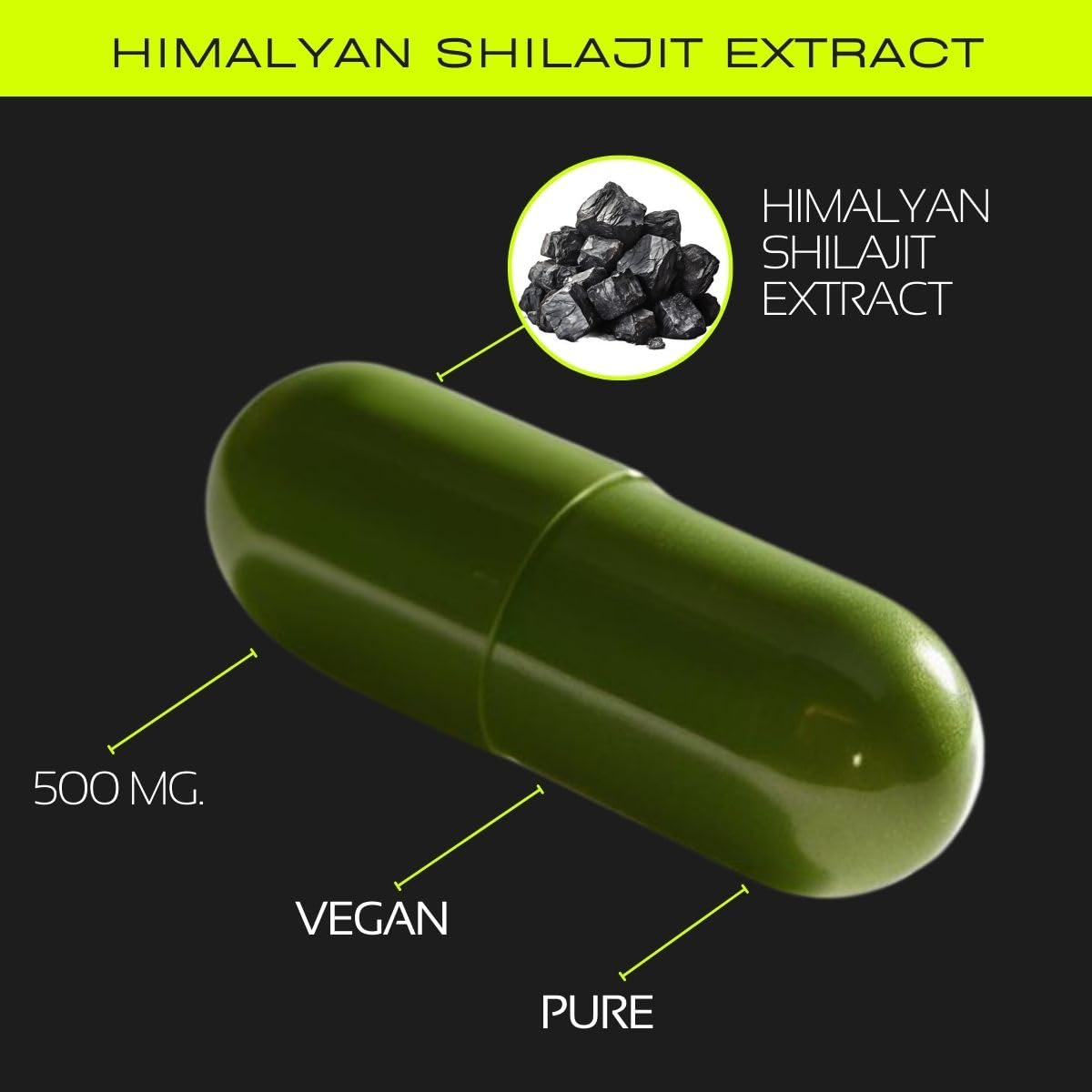 Morsan Healthcare SHILAJIT Capsules – 60 Veg Capsules | Pure Asphaltum Extract (Shuddha Shilajit) | Natural Ayurvedic Supplement | Plant-Based Wellness Formula | Pack of 1
