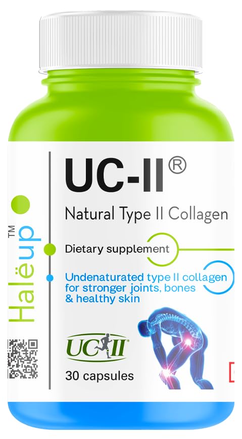 UC-II® Interhealth Inc USA, Undenatured Natural Type II Collagen, 40mg, Clinically Researched for Joint Health || Strength || Flexibility || Mobility, 30 Capsules