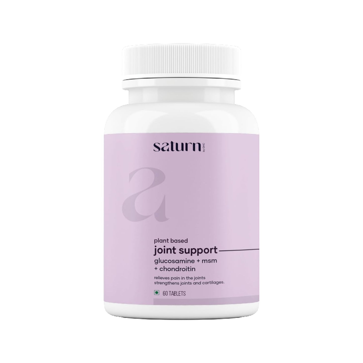 Saturn by GHC Plant Based Joint Support Tablet - 60 Tablet (Pack of 1) | With Glucosamine, Chondriotin, MSM Supplements & Herbal Extract for Strengthening Joints