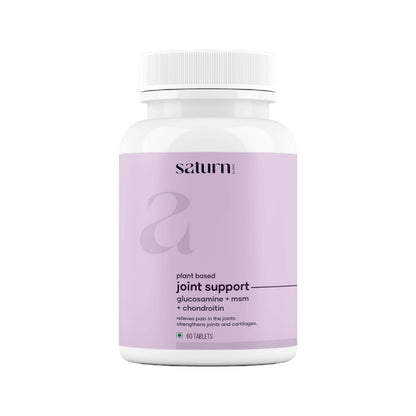 Saturn by GHC Plant Based Joint Support Tablet - 60 Tablet (Pack of 1) | With Glucosamine, Chondriotin, MSM Supplements & Herbal Extract for Strengthening Joints