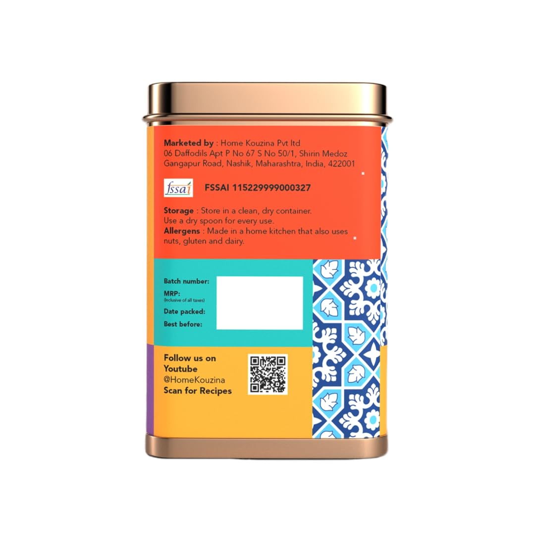 Home Kouzina Hyderabadi Biryani Masala - 150g| for Authentic Hyderabadi Veg, Mutton, Chicken Biryani | No Artificial Additives | Made in Small Batches | 100% Natural Ingredients| Traditional Recipe