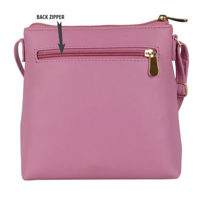 Baggit Women Pink Xs Size Tote Sling Bag | Ladies Stylish Casual Cross Body Purse Handbag