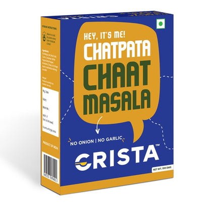 CRISTA 100 gms Chatpata Chaat Masala | Chat Masala | Chat Masala Powder | Vegan | No Onion | No Garlic | No Added Sugar | Trans Fat Free | Zero added Colours & Preservatives