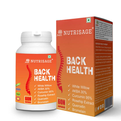 Nutrisage Back Health, Spine and Disc, Back Pain Relief with 9 Potent Herbs - Al