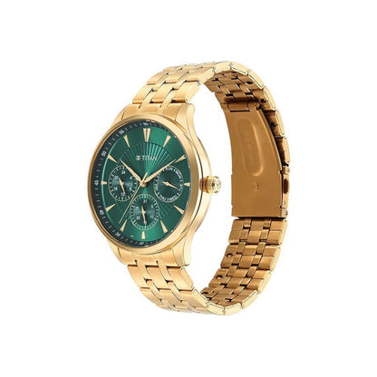Sonata Titan Regalia Opulent Green Dial Quartz Multifunction Stainless- image 5