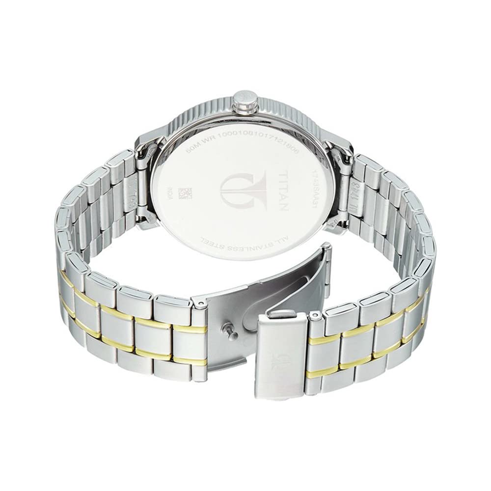 Titan Regalia Baron Analog Silver Dial Men's Watch NM1743BM01/NN1743BM0- image 4