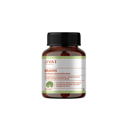 Jiva Brahmi Tablets 500mg | 100% Ayurvedic Formulation Rejuvenates Nervous Syste