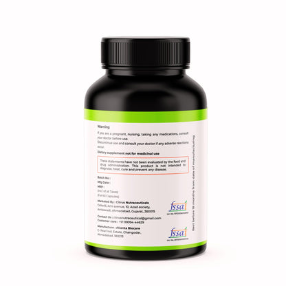 CITRUS NUTRACEUTICAL Astragalus Extract 500 mg For Antioxidant, Boost Immunity, Supports Heart, Lungs, Kidney and Liver Health- 60 Capsules