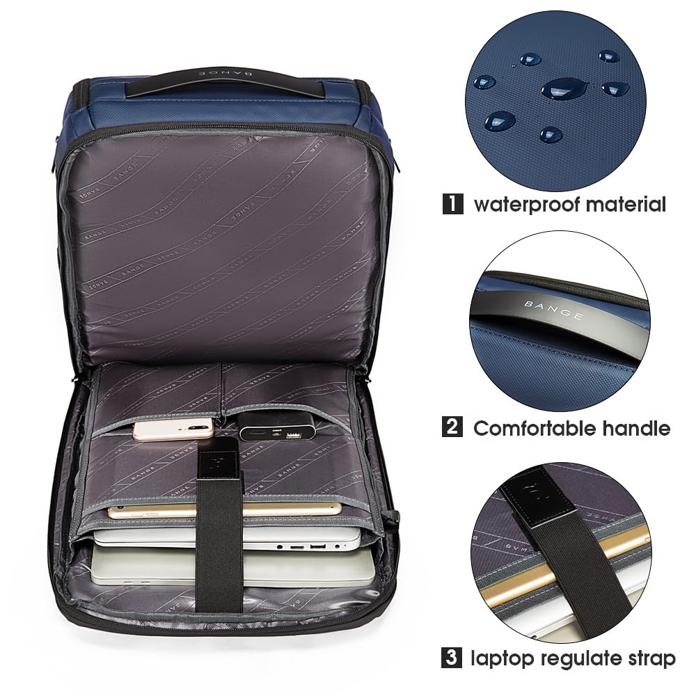 BANGE Business Smart Backpack Waterproof fit 15.6 Inch Laptop Backpack- image 5