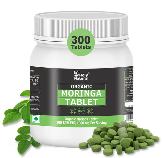 Holy Natural - The Wonder of World Organic Moringa Tablet 300 Tablet | Non Gmo |