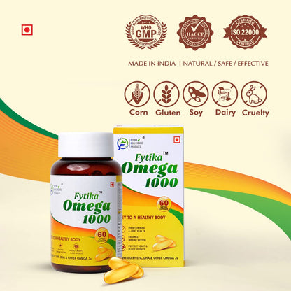 FYTIKA Combo Pack For Weight Management | Let It Melt Weight Management Tablets (60 Tablets) + Omega 1000 Omega 3 Fatty Acid Capsules(60 Capsules)