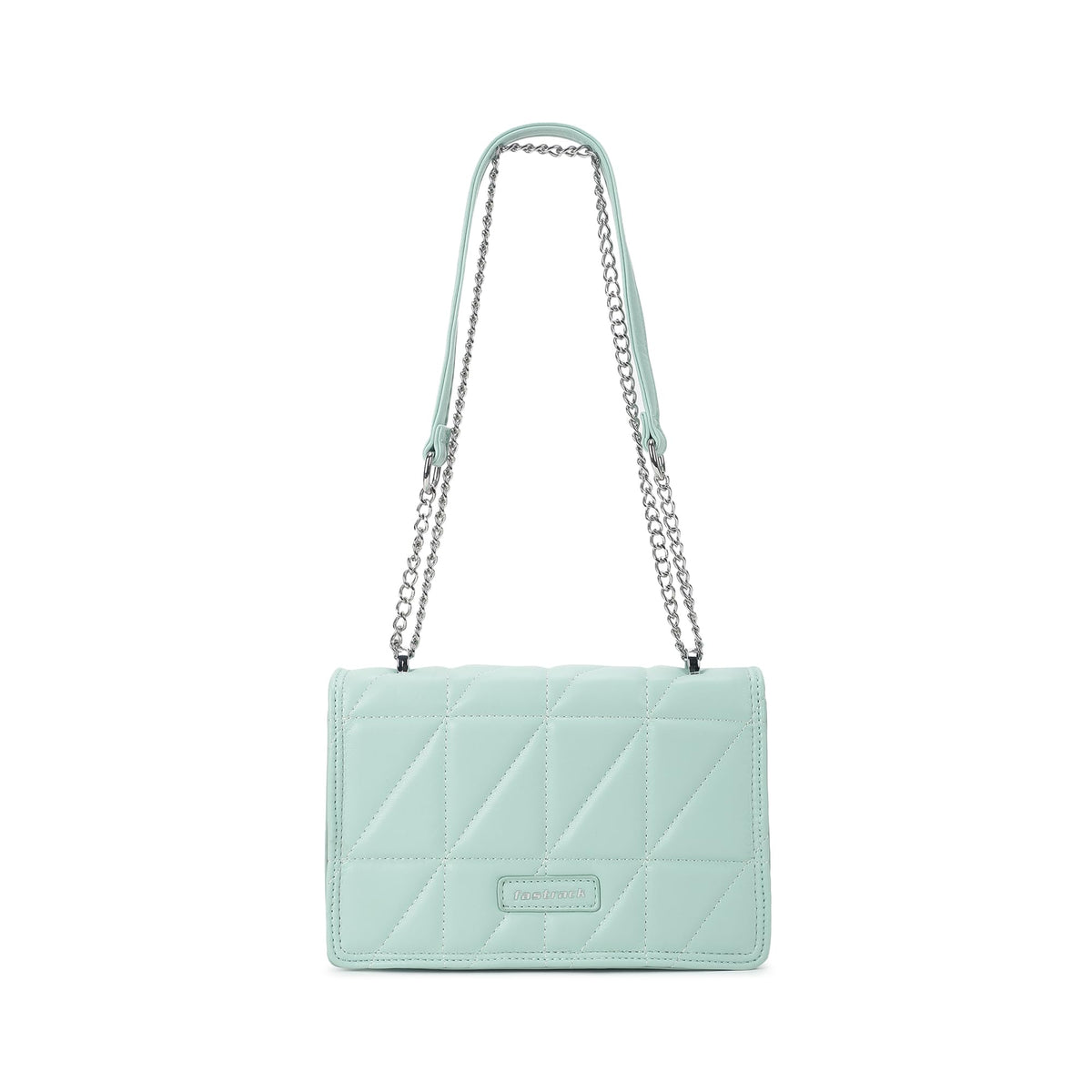 Fastrack Casual Sling Bag with Magnet Button Closure for Girls, Small Size with Internal Organiser, Handheld Design and Metal Chain Sling