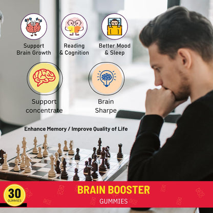 Knoll Healthcare Nutrinol Brain Booster Gummy Bacopa Monnieri | Boosts Memory, Focus & Concentration | Brain Fog Support | Improve Quality of Life Bacopa monneieri 60mg |Blueberry Flavour 30 Gummies