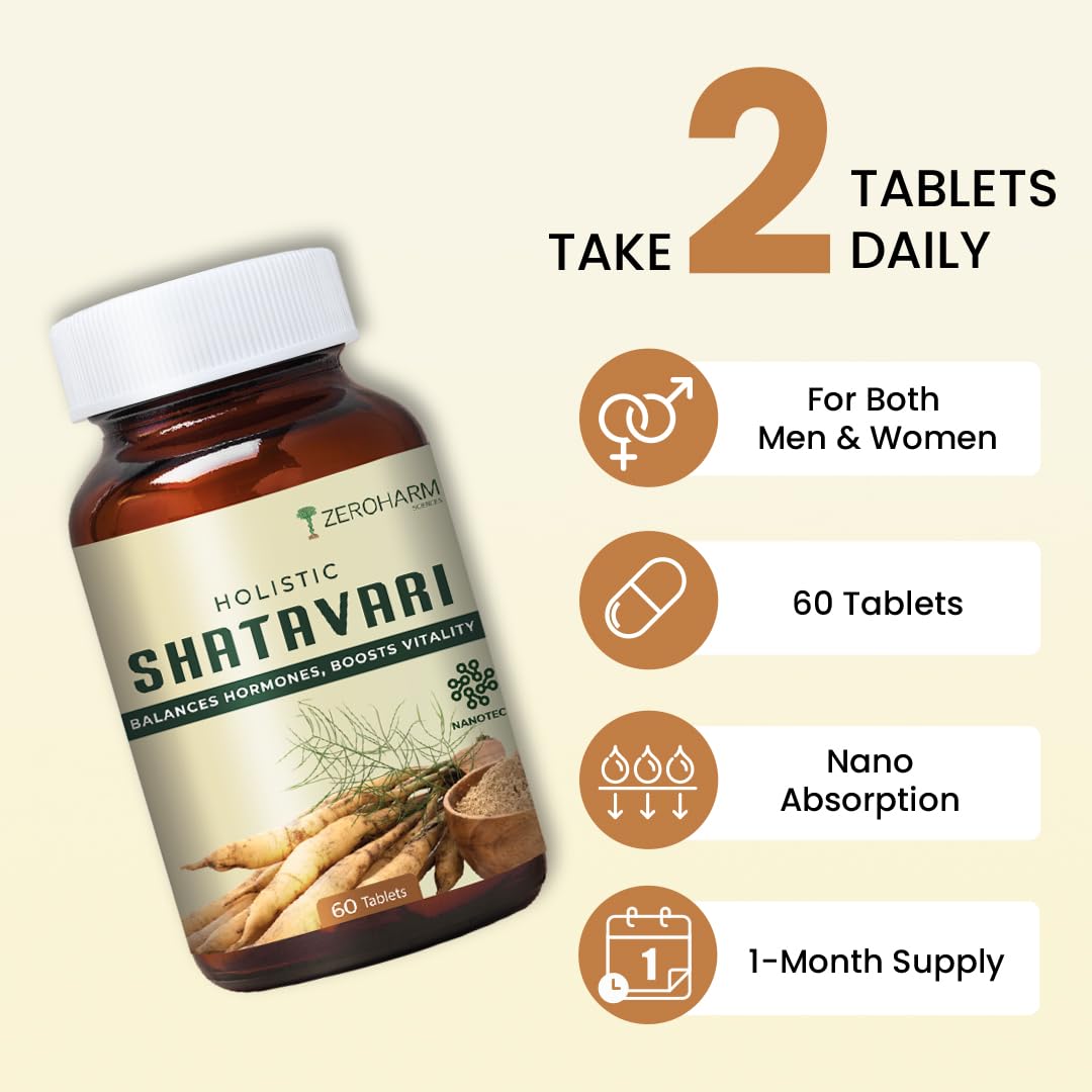 ZEROHARM Holistic Shatavari | Supports Lactation (Breast Milk), Hormona- image 6