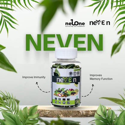 NeuOne Neven Dietary supplement an Ayurvedic properietary medicine power of18 ingredients 120 capsules