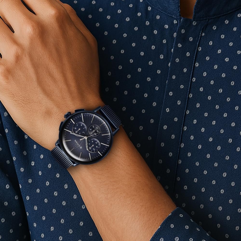 Titan Analog Anthracite Dial Men's Watch-90200QM01- image 3