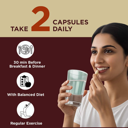 Vedikroots UroEase Ayurvedic Herbal Supplement Capsules to Help Maintain Kidney Health & Uric Acid Level | Provides Support to Manage Urinary Tract | 60 Veg Capsules (Pack of 2)