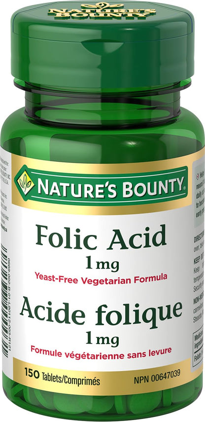 Nature'S Bounty Folic Acid 1Mg 150Tb
