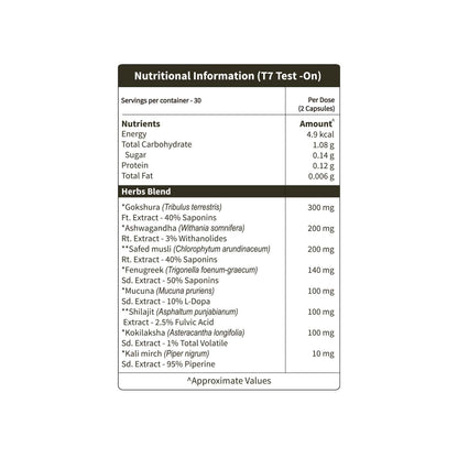 Neuherbs T7 Ultra Testosterone Booster - 60 Capsules