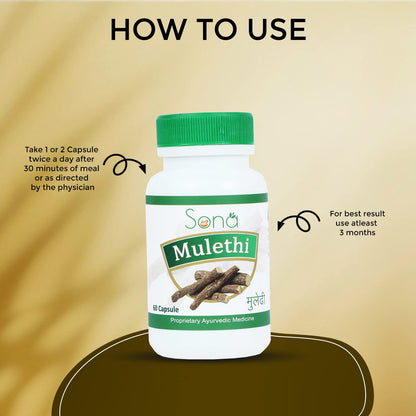 Sona Healthcare Mulethi Capsules -60 Capsules (Pack of 1)