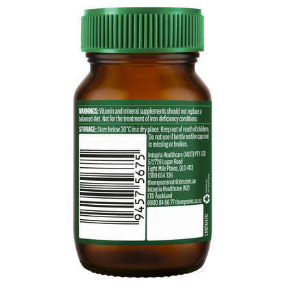 Thompson's Organic Iron | 30 Tablets | With Folic Acid Vitamin C & B12 | Australian Made | Vegan Friendly | Better Absorption |