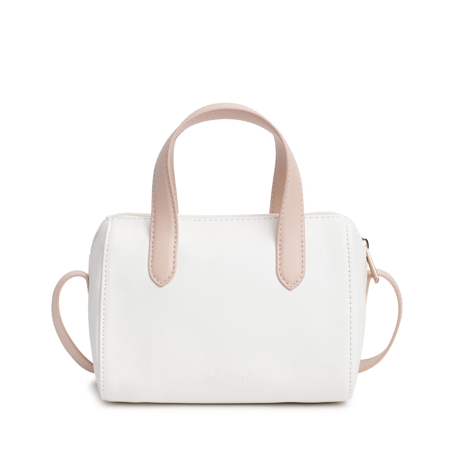 Fastrack Spacious Sling Bag for Girls | Stylish Crossbody Bag for Girls, Ladies, Women | Minimalistic Bag Made of Faux Leather (Powder Pink)