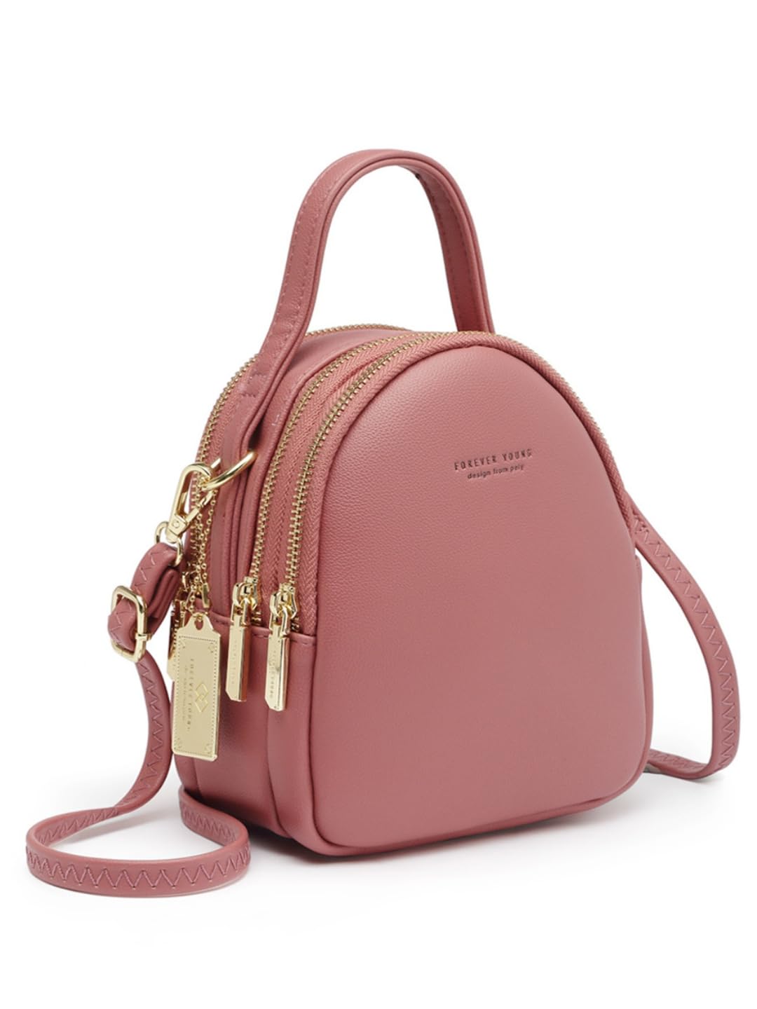 VISMIINTREND Luxury Stylish Small Leather Sling Shoulder Crossbody Bag for Women and Girls | Mobile Side Purse for Ladies | Wallet | Travel | Party | Birthday Gift, Wife, Sister (Pink)