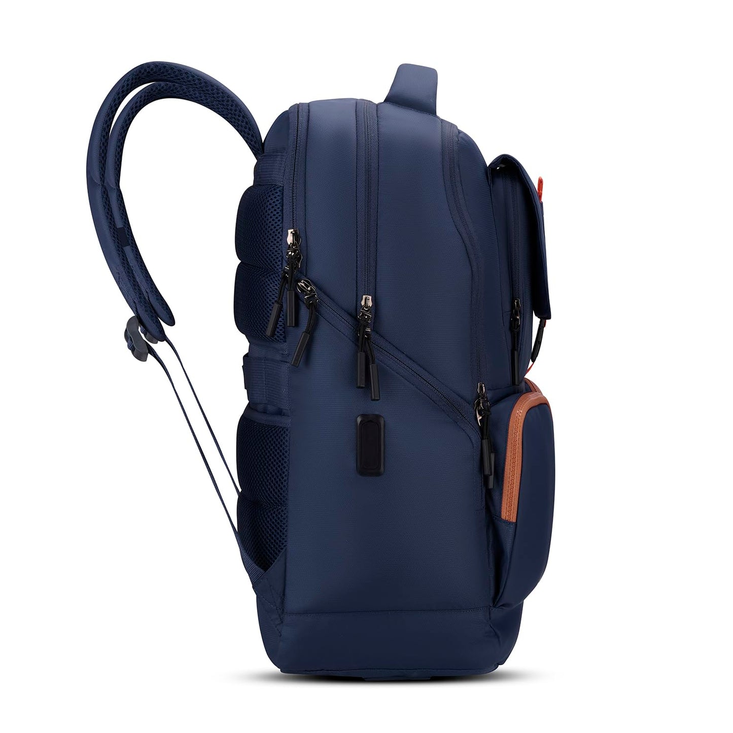 Skybags Hustle 15.6 Inch Compatible Laptop Backpack 31L | 3 Compartments with Flushed USB Ports (Type A & Type C) & Rain Cover | Side Bottle Pockets | Office & Travel Backpack for Men & Women (Navy)